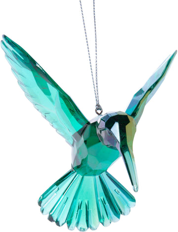 Faire: Silver Tree Home & Holiday Hummingbird Ornament Blue/Green Iridescent Acrylic Hummingbird Ornament